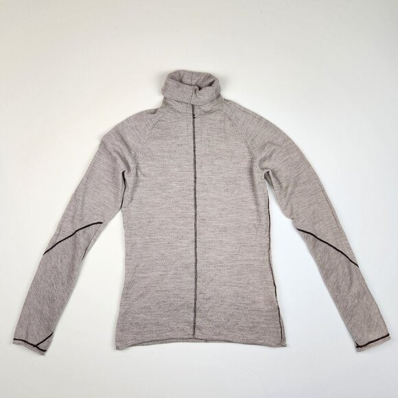 Krimson Klover 100% Wool Lightweight Turtleneck Sweater Exposed Seams M *flawed* - Picture 1 of 13